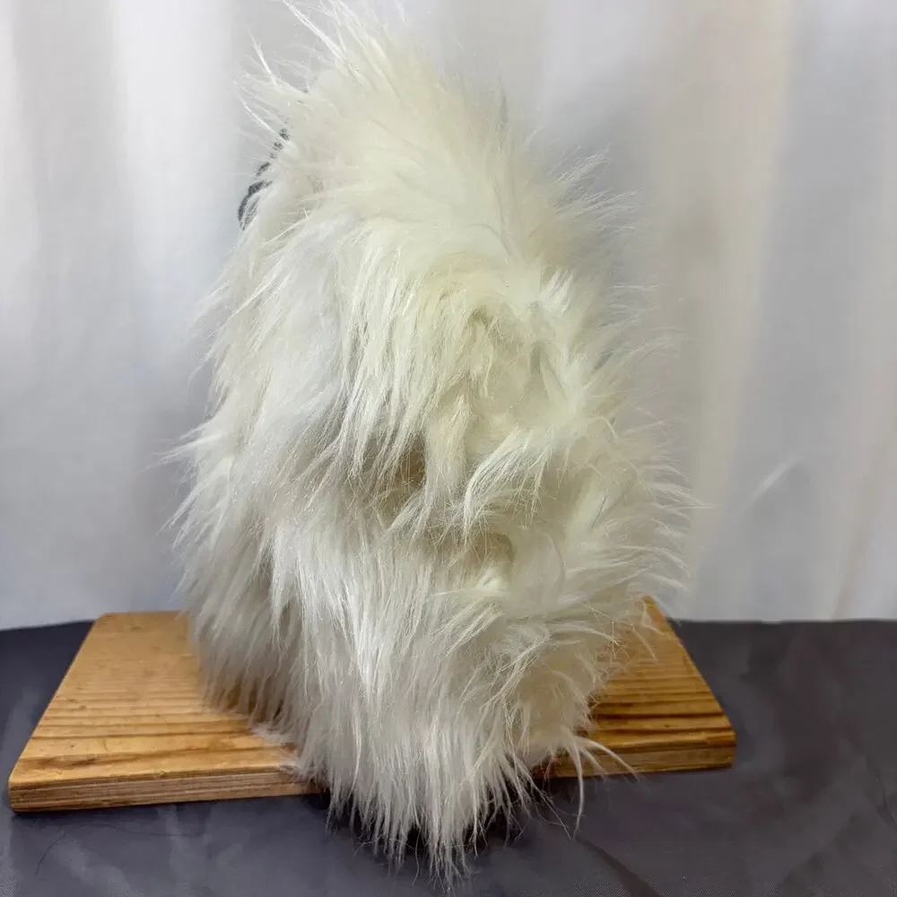 Ghoul Monster Halloween Mask Scaly Diseased Protruding Teeth White Fur Hair